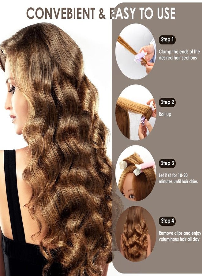 WALLFID Hair Roller Set 6 Pcs for Medium Long Hair, Includes 3 Curling Irons, 2 Volumizing Root Clips, 1 Comb (Volumizing Bangs Curler Set for Women) - Image 4